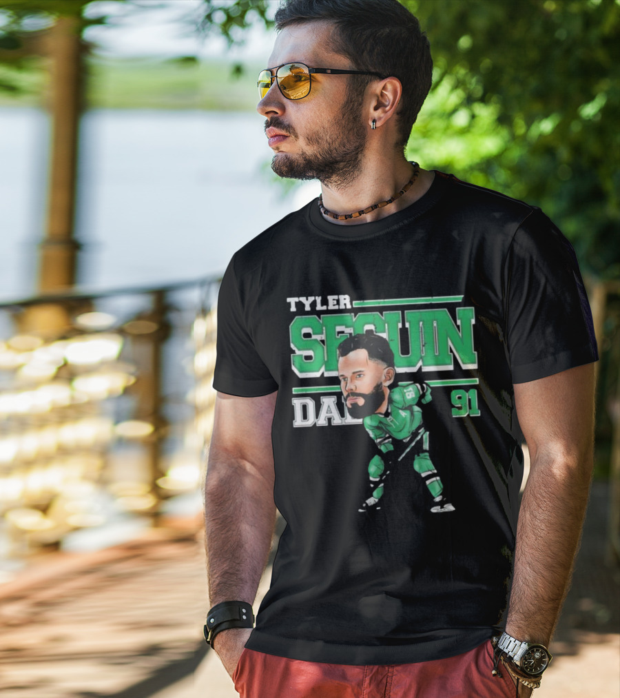 Tyler Seguin Dallas 91 Cartoon Hockey Player T-Shirt