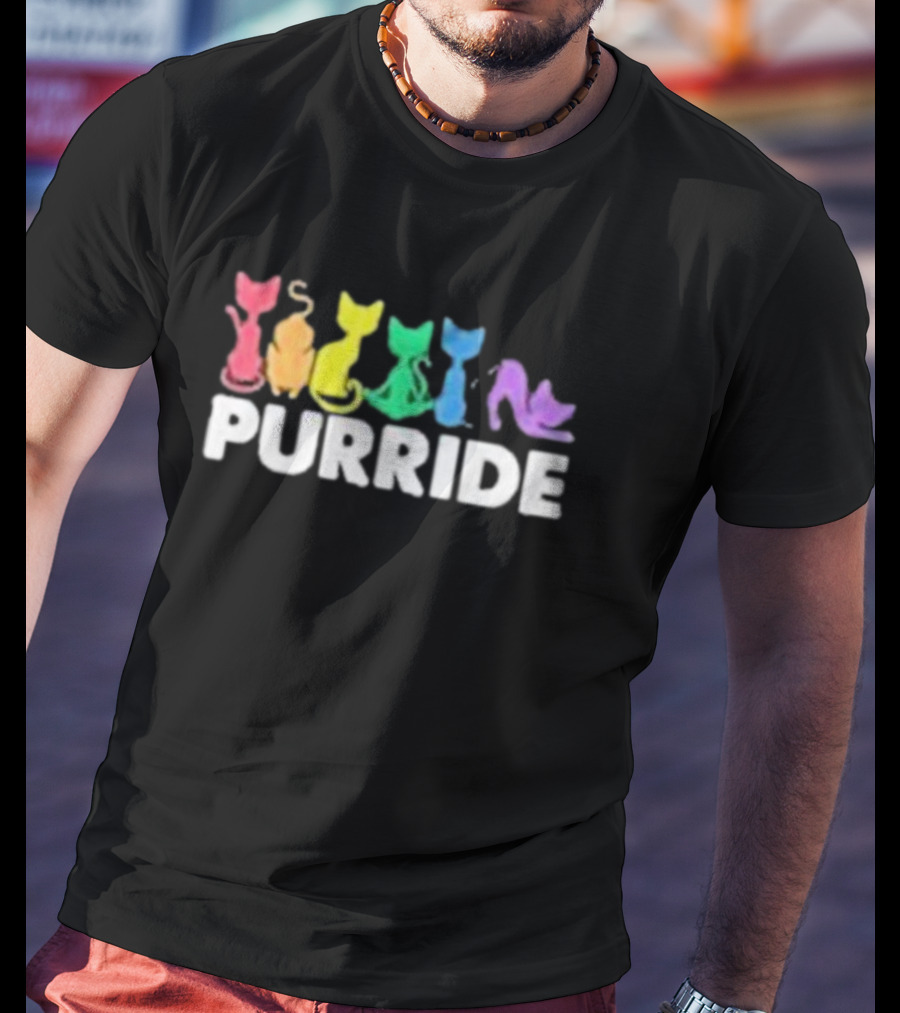 Purride Rainbow Cats Uju Anya Pride T-Shirt