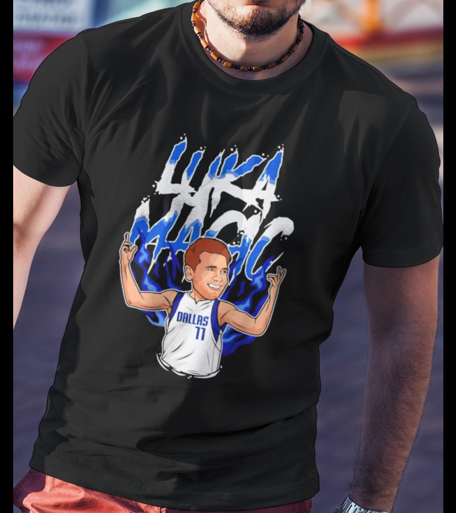 Luka Doncic Luka Magic Dallas Basketball Player Cartoon T-Shirt