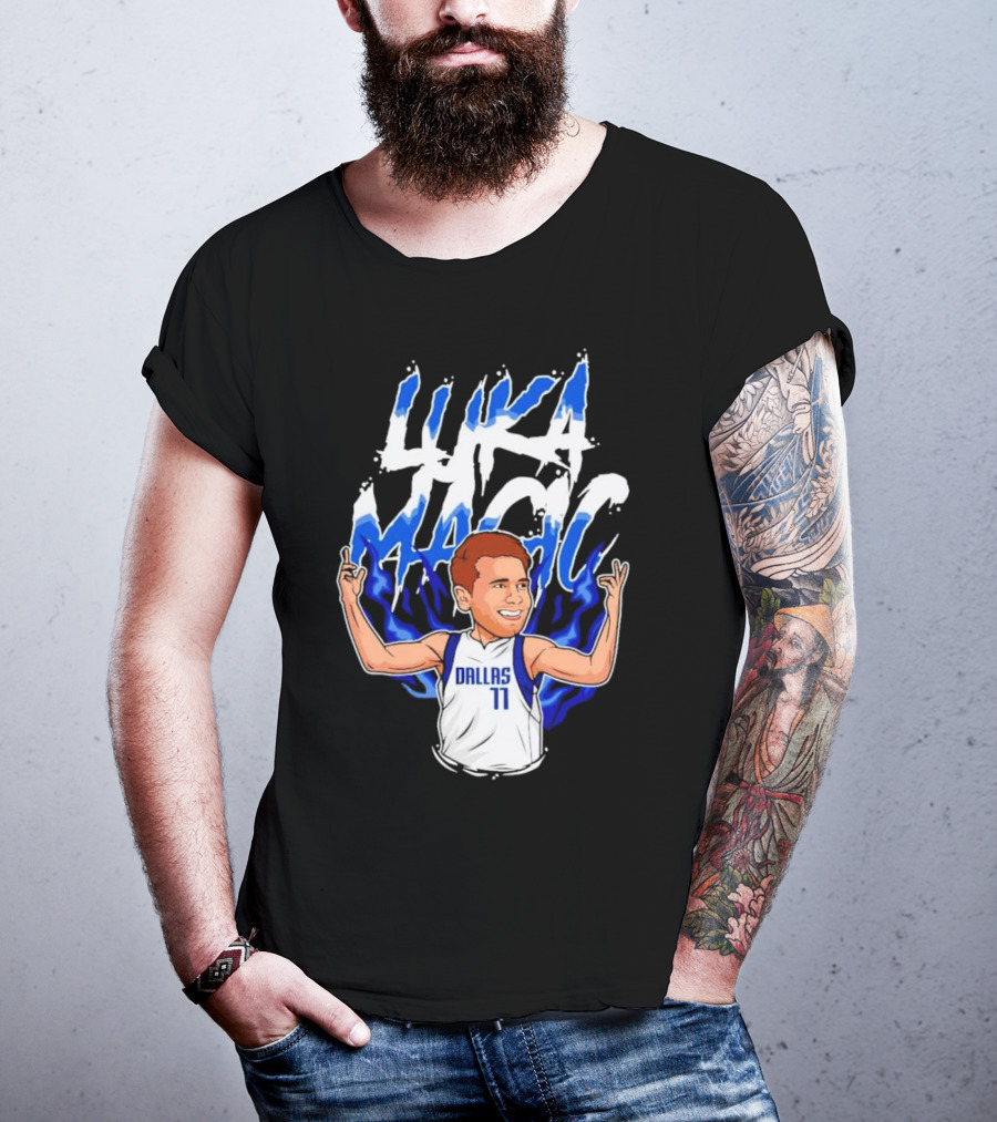 Luka Doncic Luka Magic Dallas Basketball Player Cartoon T-Shirt