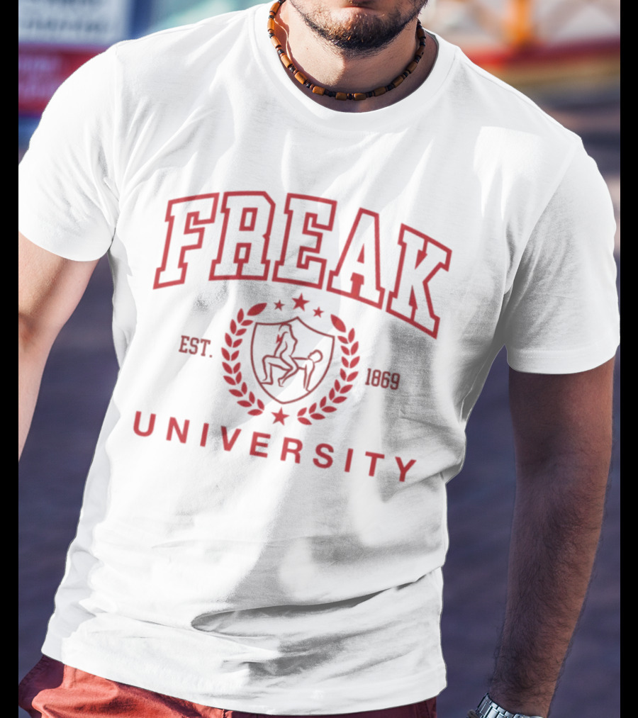 Freak University Est 1869 Centaur Crest Laurel Badge T-Shirt