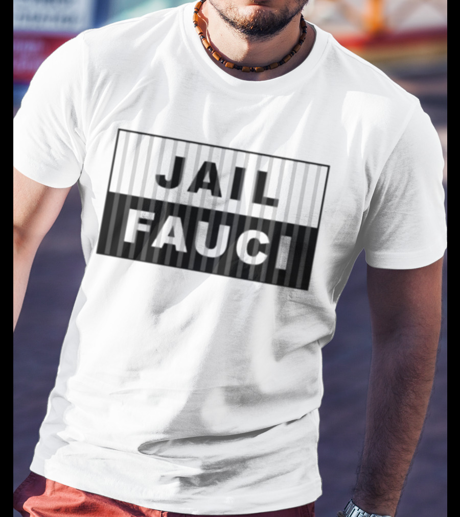 Jail Fauci Black And White Stripes T-Shirt