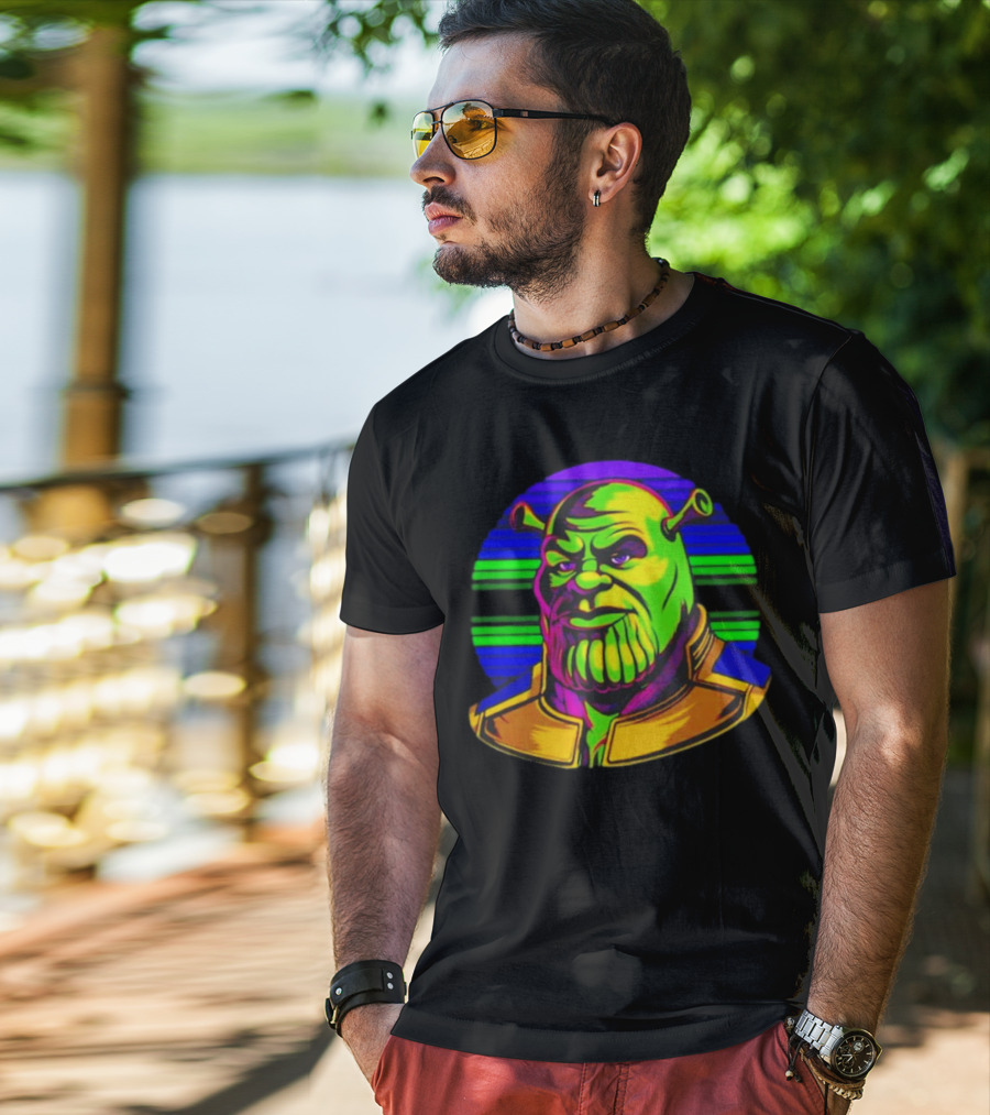 Shrek Thanos Fusion Shreknos Pop Art Crossover T-Shirt