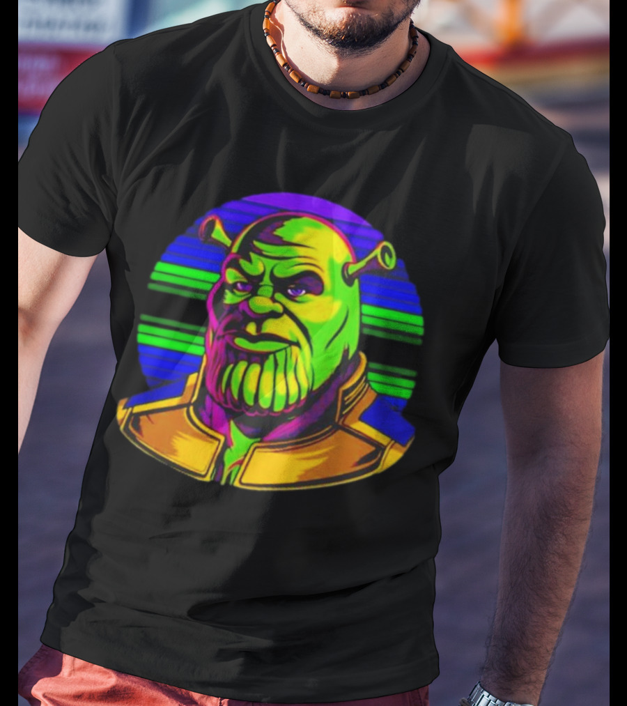 Shrek Thanos Fusion Shreknos Pop Art Crossover T-Shirt