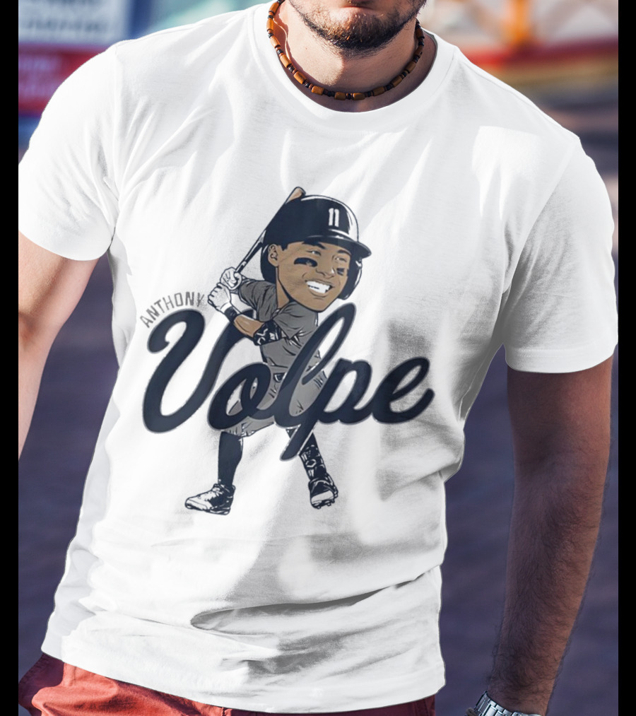 Anthony Volpe New York Yankees Caricature T-Shirt