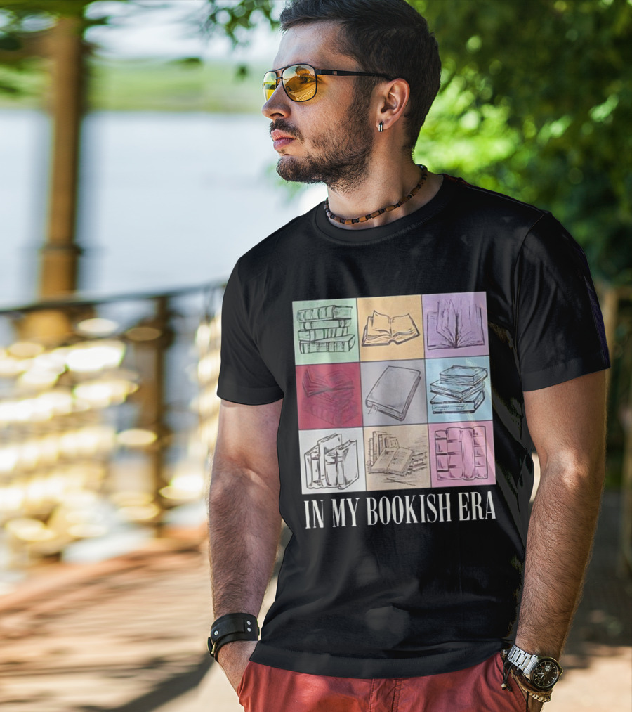 In My Bookish Era Reading Stack Aesthetic T-Shirt