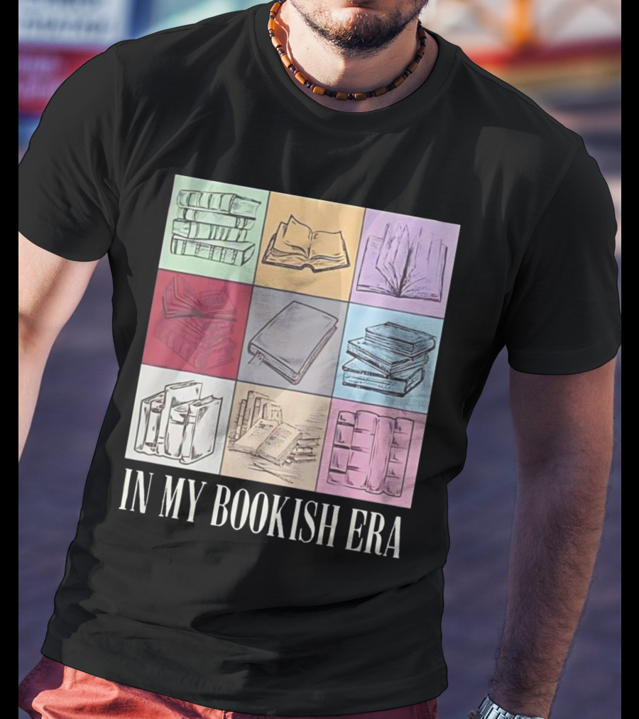 In My Bookish Era Reading Stack Aesthetic T-Shirt