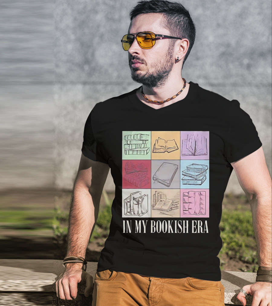 In My Bookish Era Reading Stack Aesthetic T-Shirt