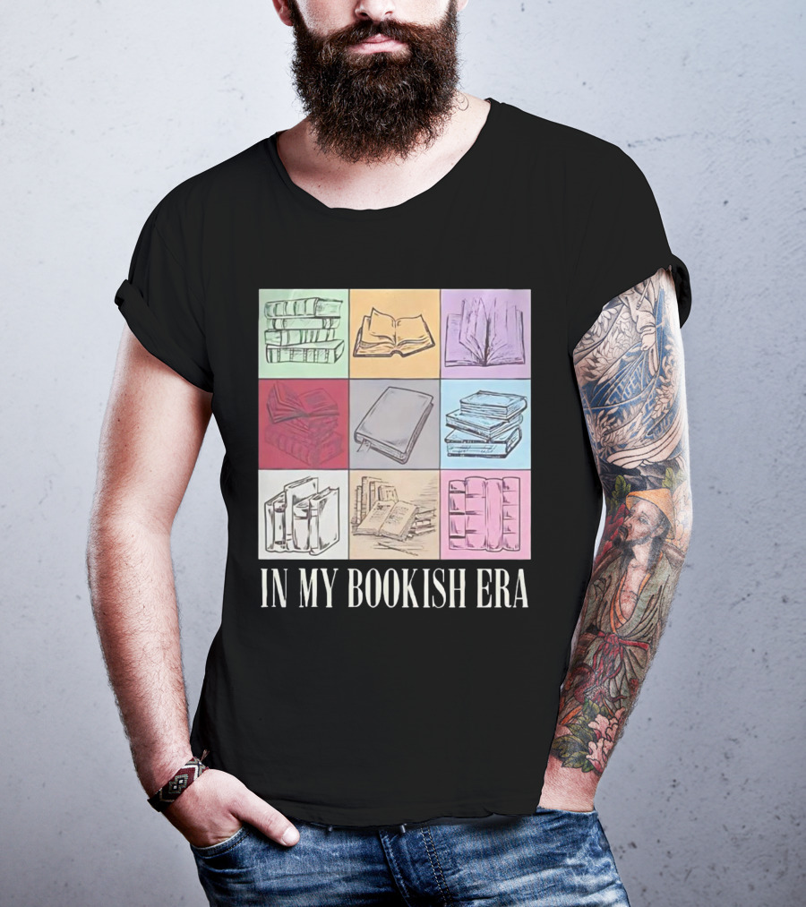 In My Bookish Era Reading Stack Aesthetic T-Shirt