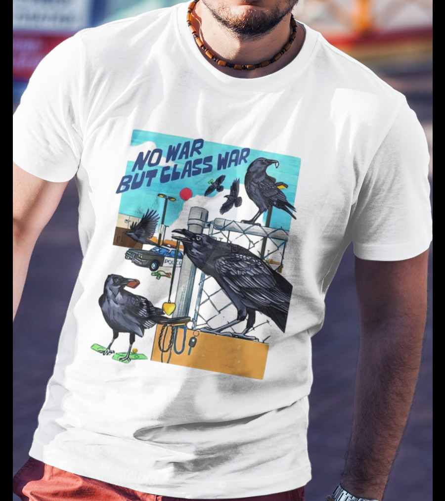 No War But Class War Halsey Berryman Crows Urban Graffiti Scene T-Shirt