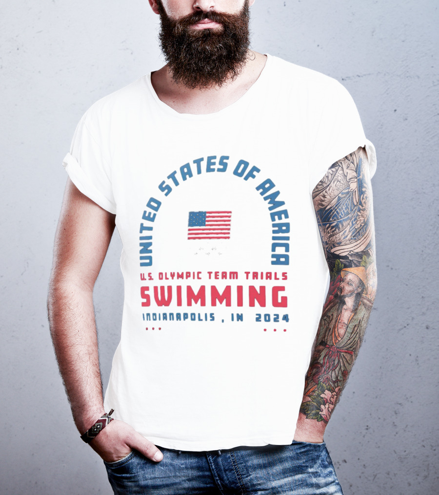 UNITED STATES OF AMERICA U.S. OLYMPIC TEAM TRIALS SWIMMING INDIANAPOLIS IN T-Shirt