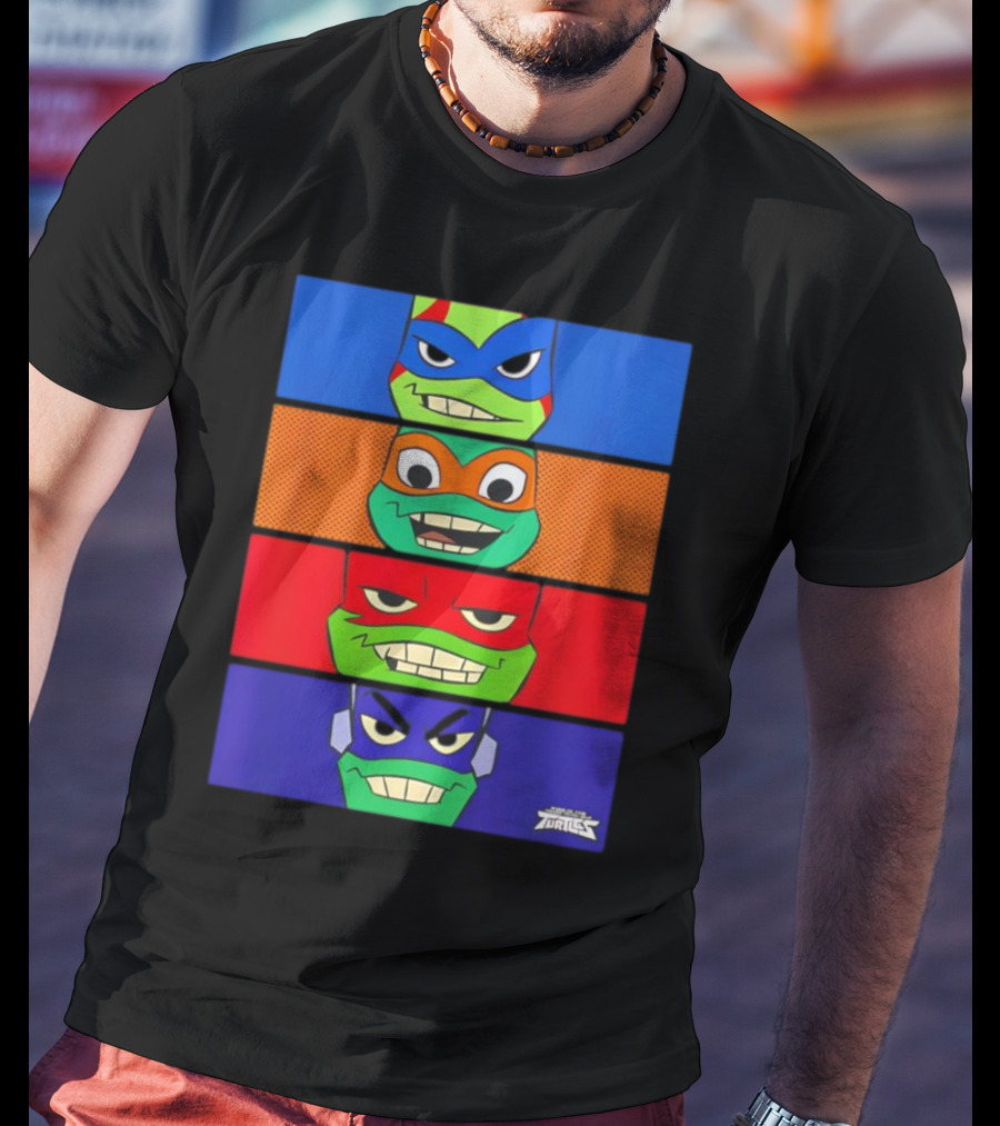 Mademark X Teenage Mutant Ninja Turtles Rise Of The Teenage Mutant Ninja Turtles Sewer Squad Colorful Character Faces T-Shirt