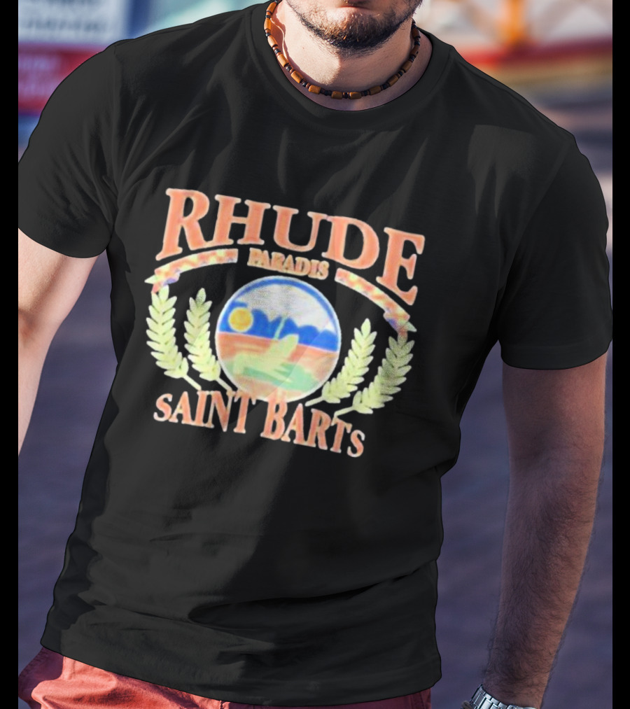 Rhude Paradis Saint Barts Retro Beach Vibes T-Shirt