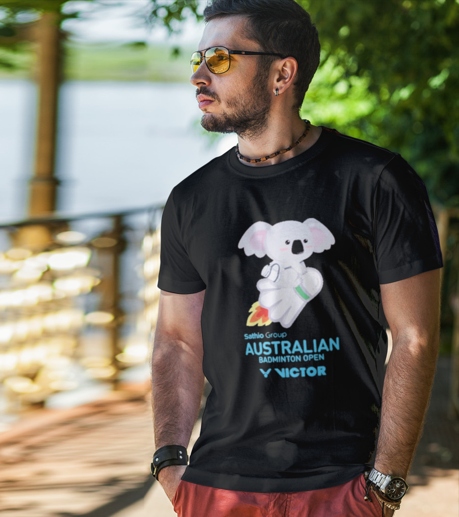 Koala Shuttlecock Sathio Group Australian Badminton Open Victor T-Shirt