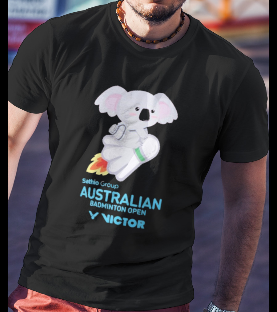 Koala Shuttlecock Sathio Group Australian Badminton Open Victor T-Shirt