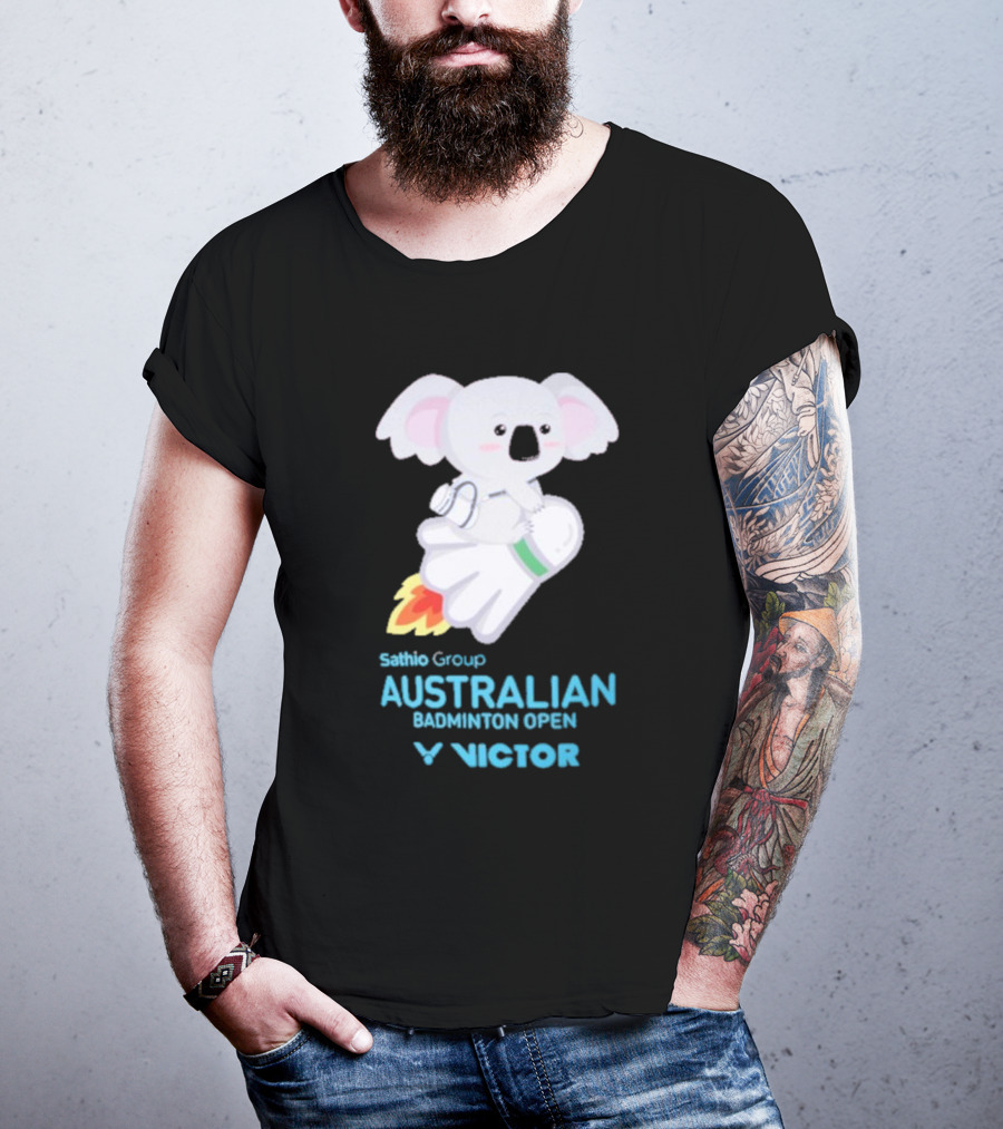 Koala Shuttlecock Sathio Group Australian Badminton Open Victor T-Shirt