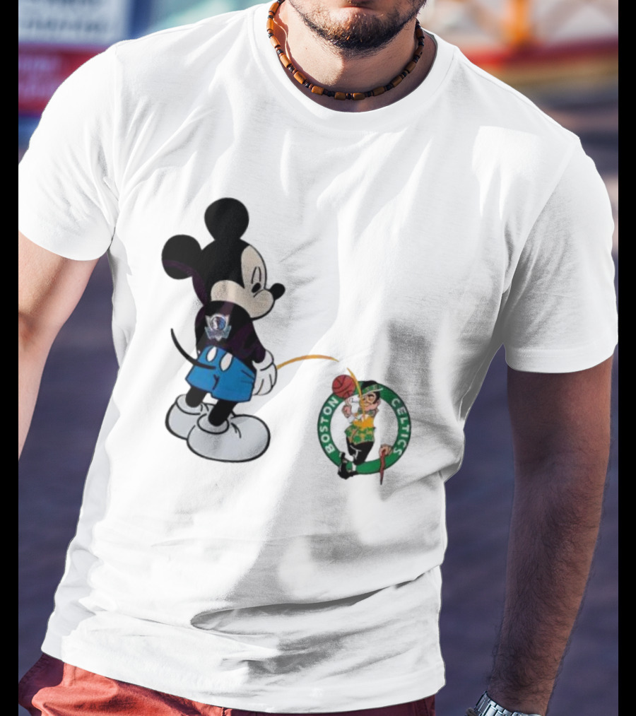 Mickey Mouse Dallas Mavericks Versus Boston Celtics T-Shirt