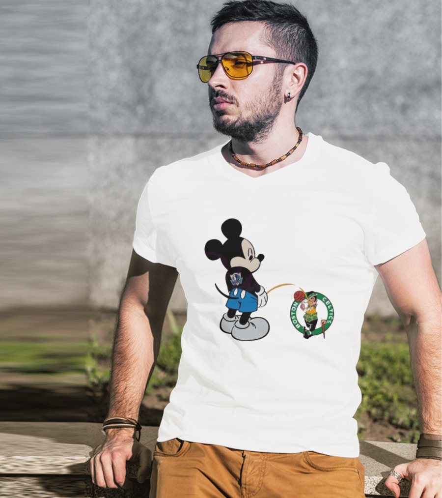 Mickey Mouse Dallas Mavericks Versus Boston Celtics T-Shirt