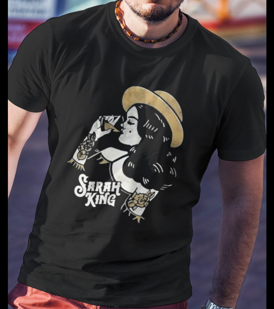 Sarah King Whisky Vintage Tattooed Woman Hat T-Shirt