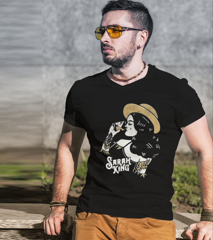 Sarah King Whisky Vintage Tattooed Woman Hat T-Shirt