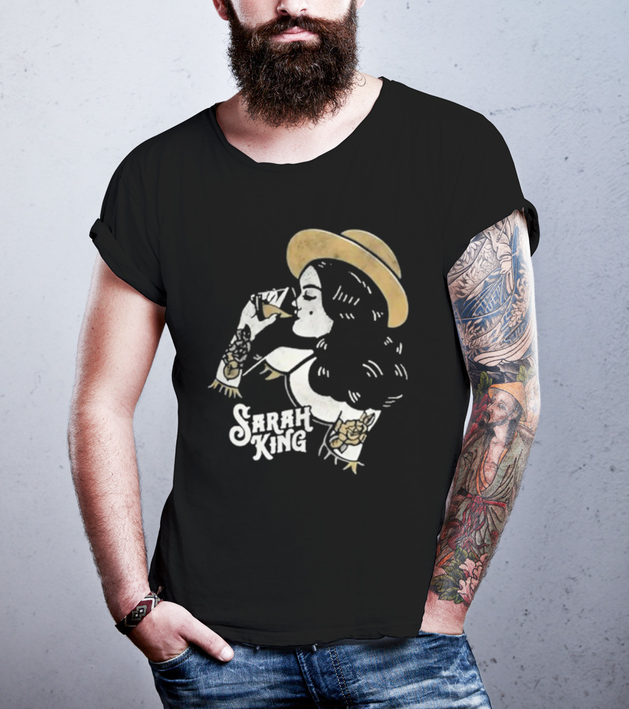 Sarah King Whisky Vintage Tattooed Woman Hat T-Shirt