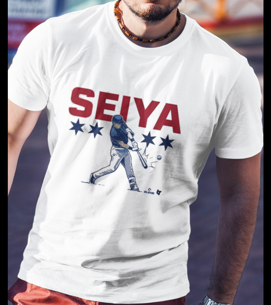 Seiya Suzuki Chicago Baseball Swing Stars T-Shirt