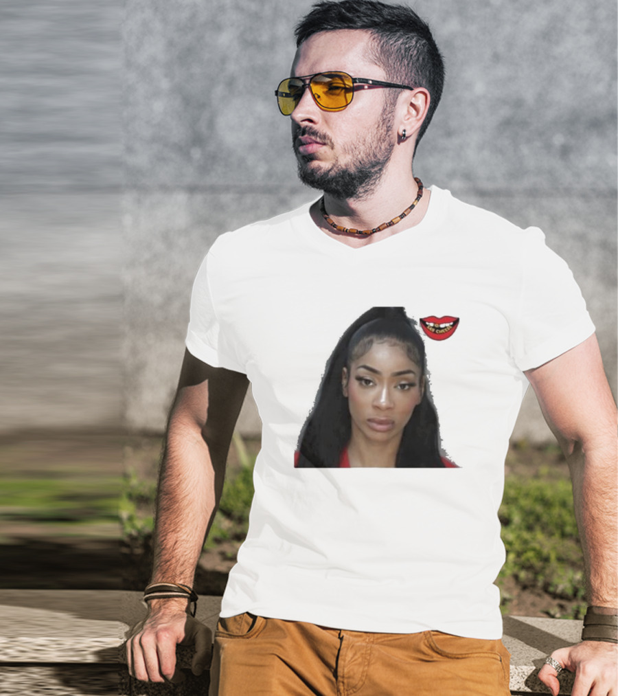 Tommie Lee Arrested Mugshot With Red Lips T-Shirt