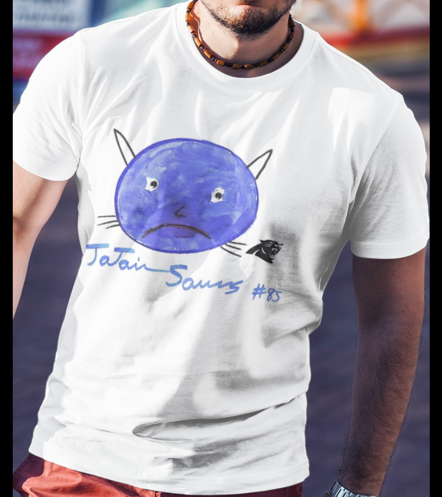 Rookies Paint Carolina Panthers Jajaun Saurs #85 T-Shirt
