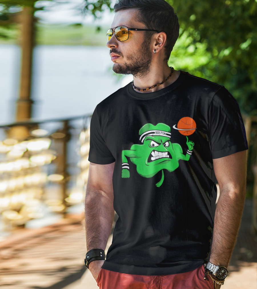 Boston Celtics Angry Clover Basketball T-Shirt