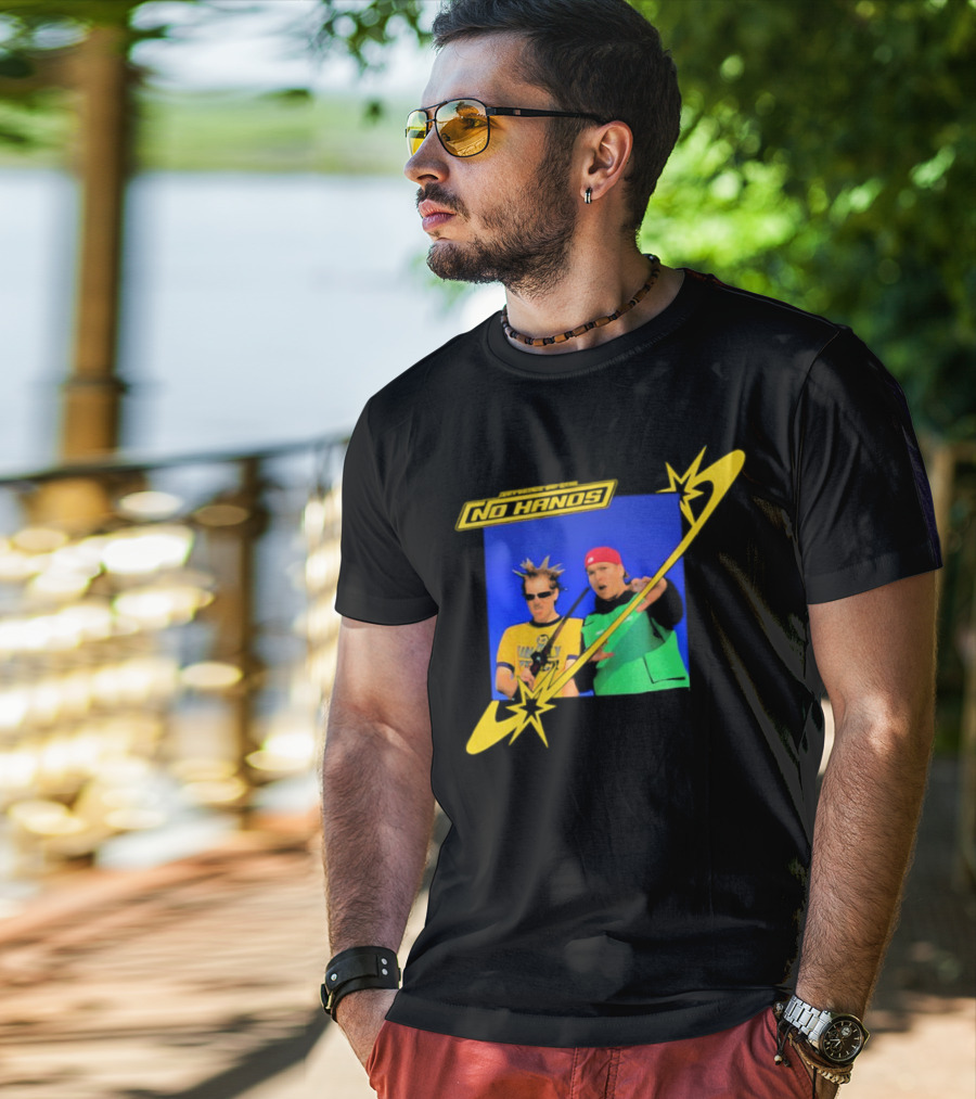 Joey Valence And Brae No Hands Retro Graphic Duo In Yellow And Green With Starburst T-Shirt