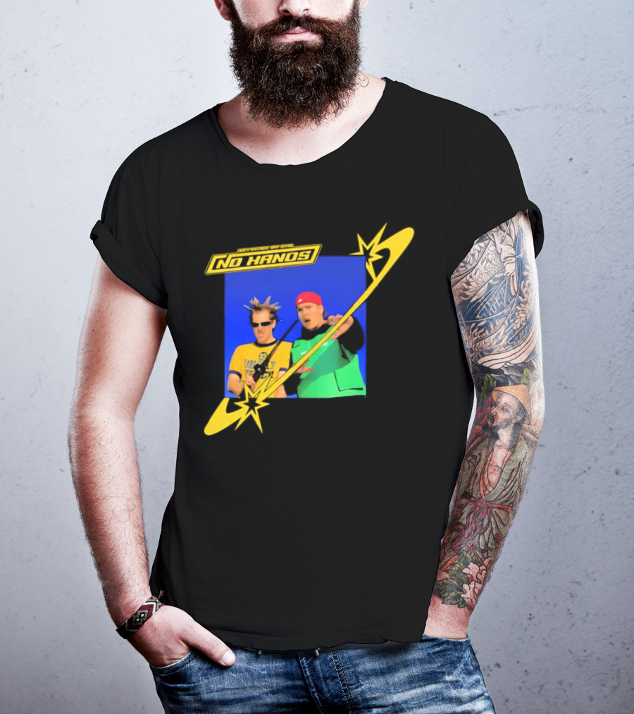 Joey Valence And Brae No Hands Retro Graphic Duo In Yellow And Green With Starburst T-Shirt