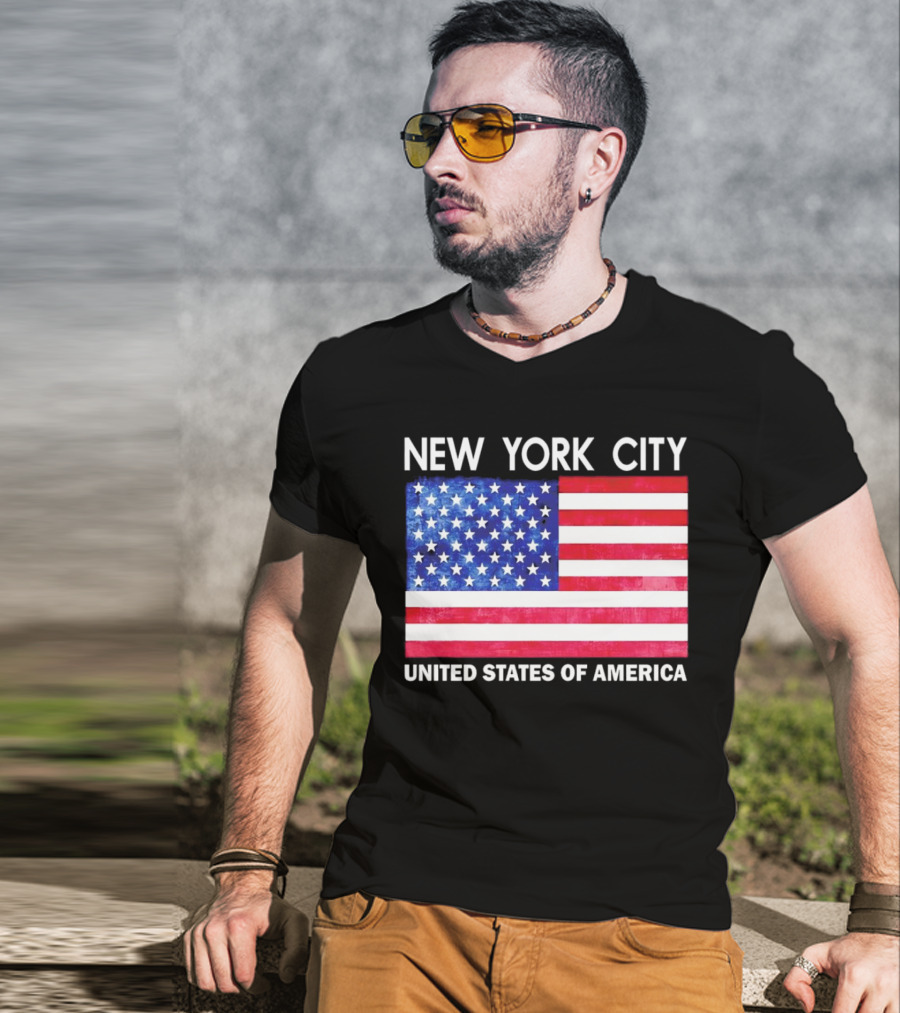 NEW YORK CITY UNITED STATES OF AMERICA FLAG T-Shirt