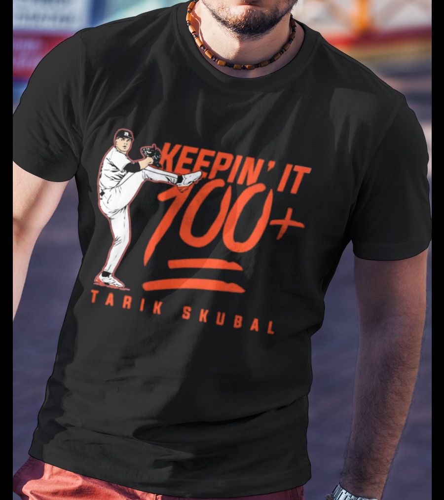 Tarik Skubal Keepin’ It 100+ Pitcher Pose T-Shirt
