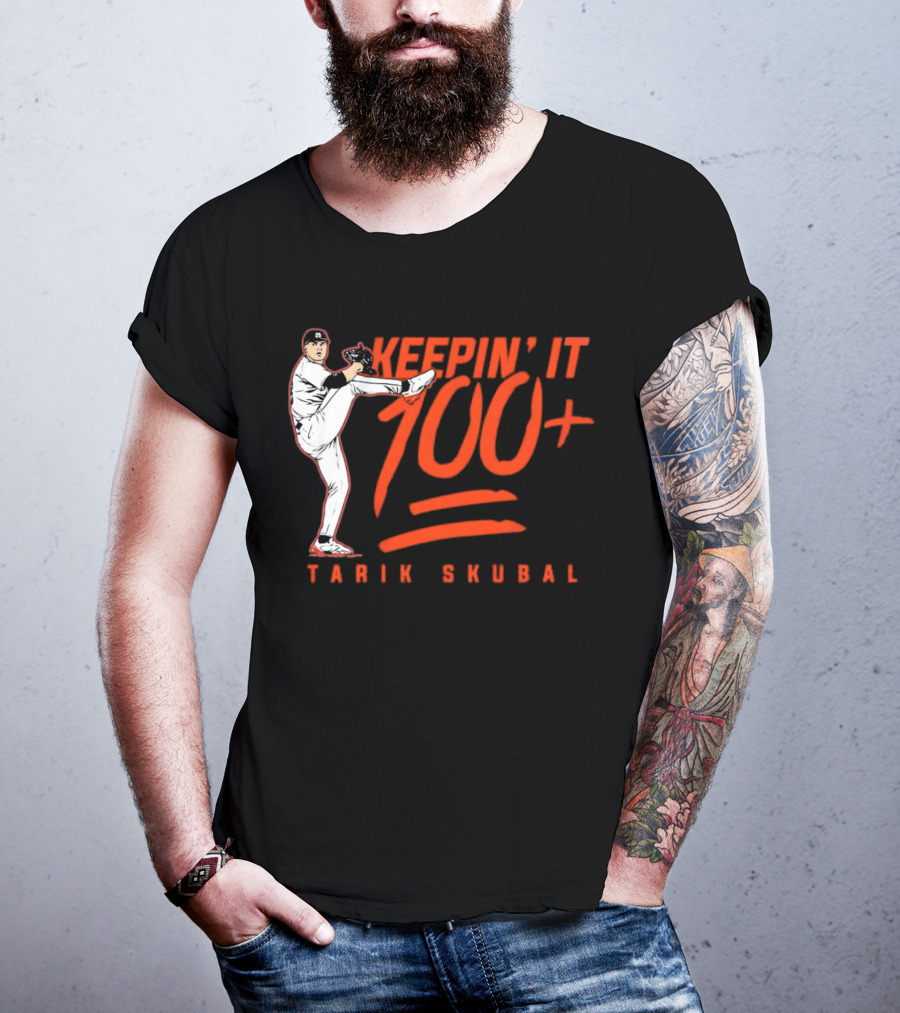 Tarik Skubal Keepin’ It 100+ Pitcher Pose T-Shirt