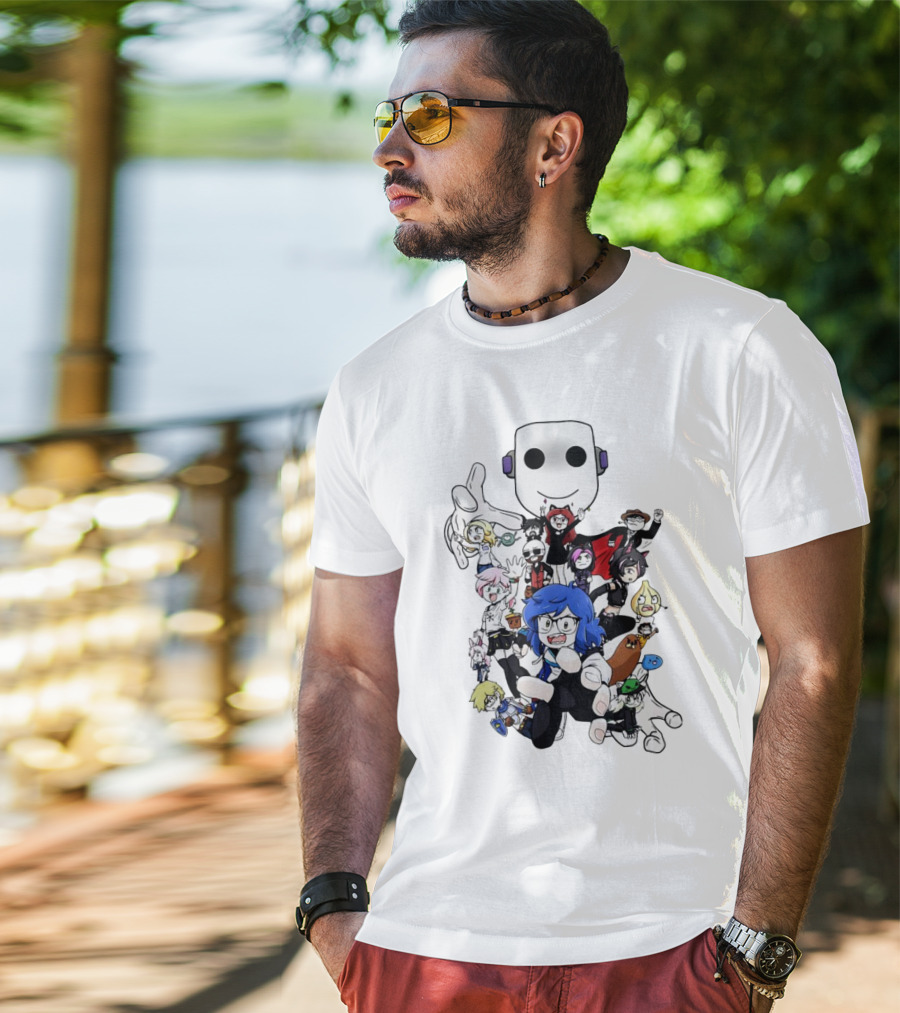 Captainshio Friends Cartoon Character Ensemble T-Shirt