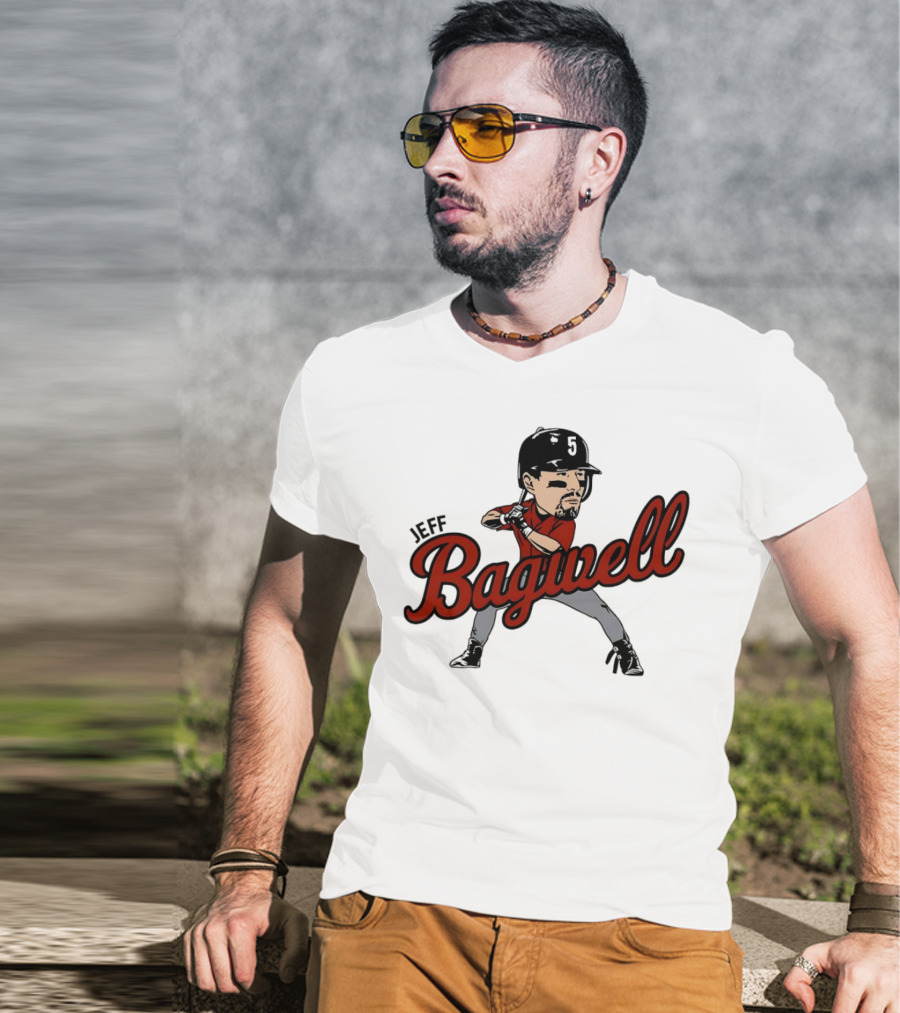 Jeff Bagwell Houston Astros Caricature Baseball T-Shirt