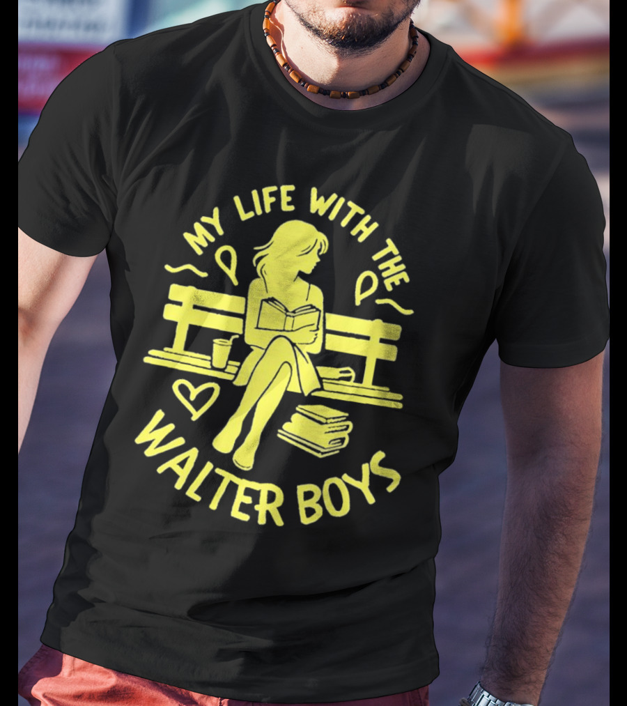 My Life With The Walter Boys Book Reader On Park Bench T-Shirt