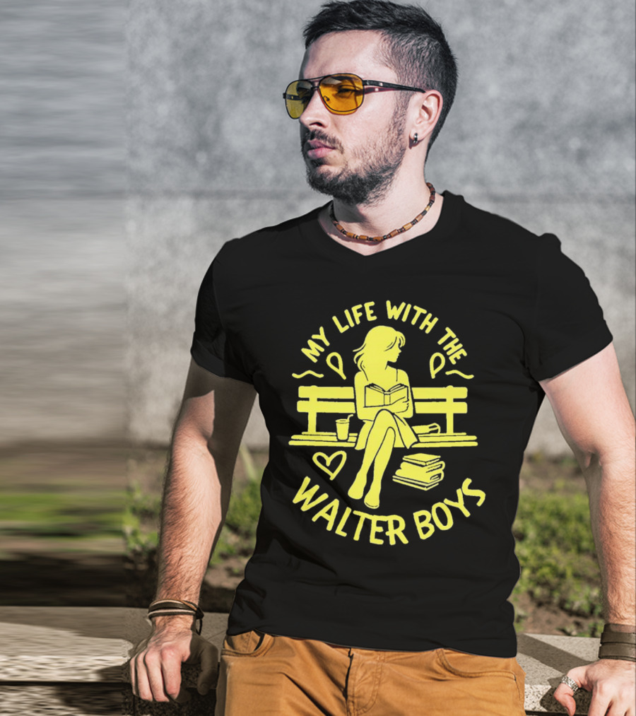 My Life With The Walter Boys Book Reader On Park Bench T-Shirt