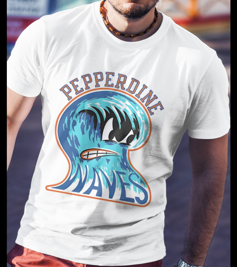 Pepperdine Waves Vintage Angry Wave T-Shirt