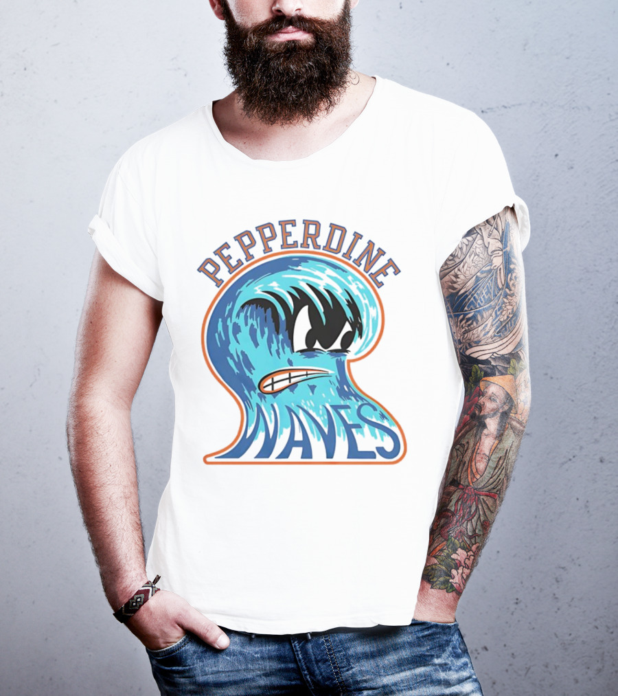 Pepperdine Waves Vintage Angry Wave T-Shirt