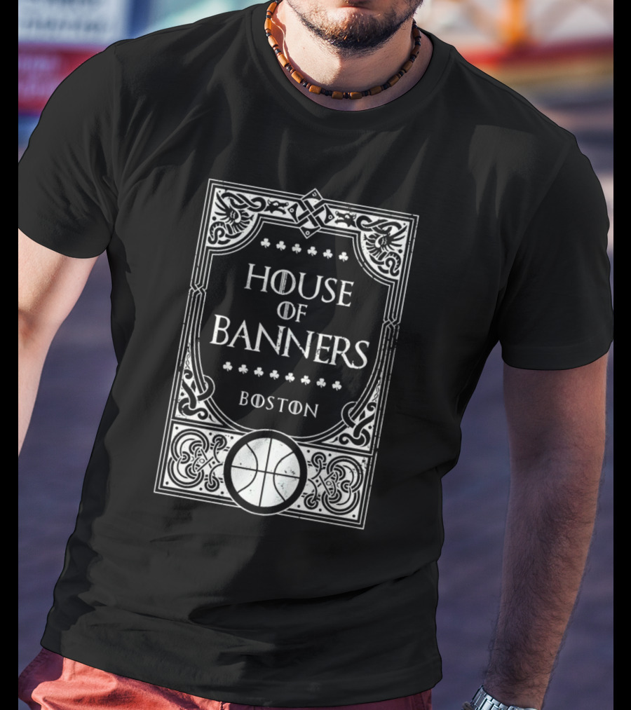 Boston House Of Banners Basketball Emblem T-Shirt