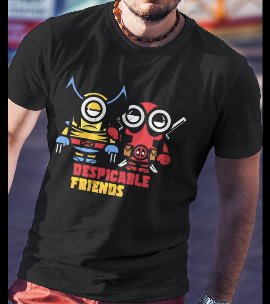 Despicable Friends Minions Wolverine And Deadpool T-Shirt