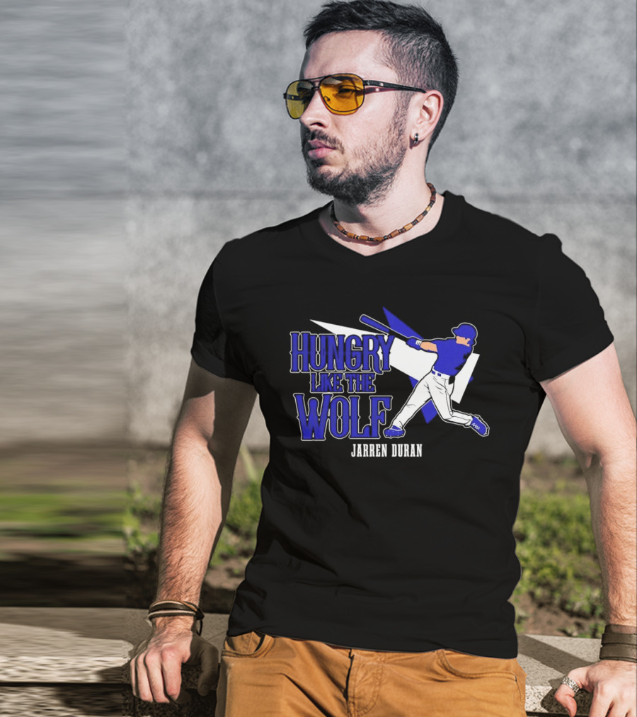 Jarren Duran Hungry Like The Wolf Boston Red Sox Baseball T-Shirt