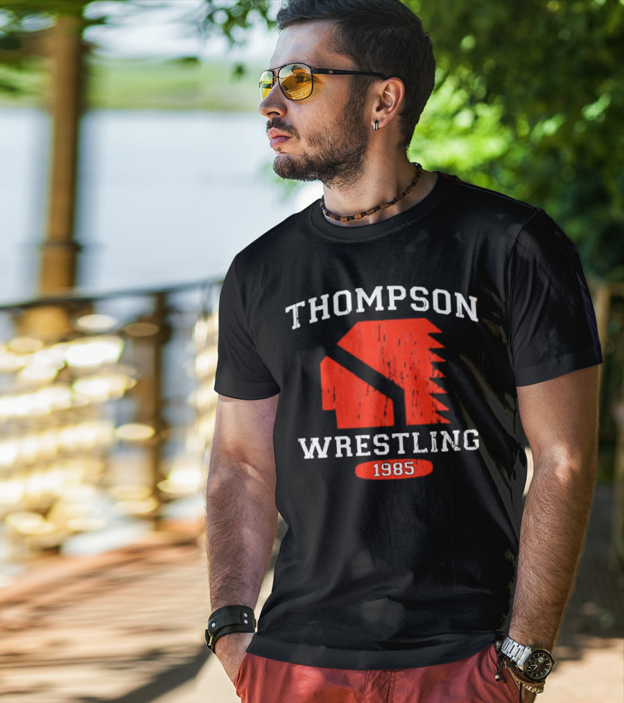 Thompson Wrestling 1985 Red Spartan T-Shirt