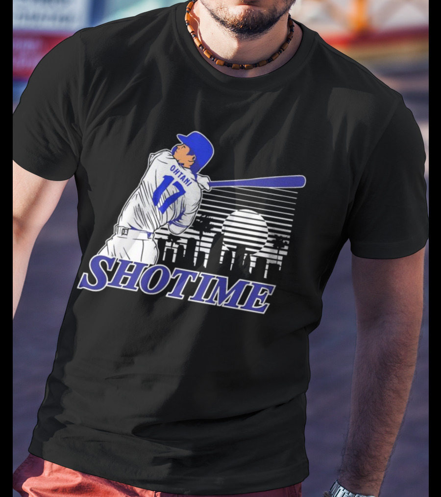 Ohtani 17 Shotime Skyline Baseball Player Dodgers Los Angeles T-Shirt