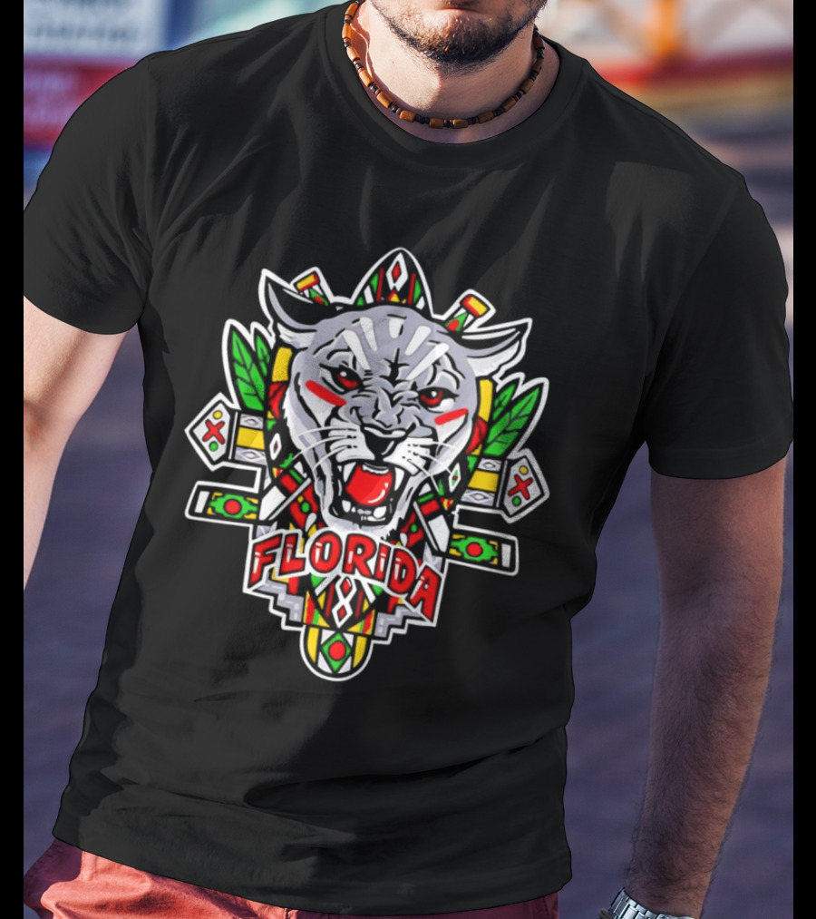 Florida Panthers Juneteenth African Tribal Emblem T-Shirt