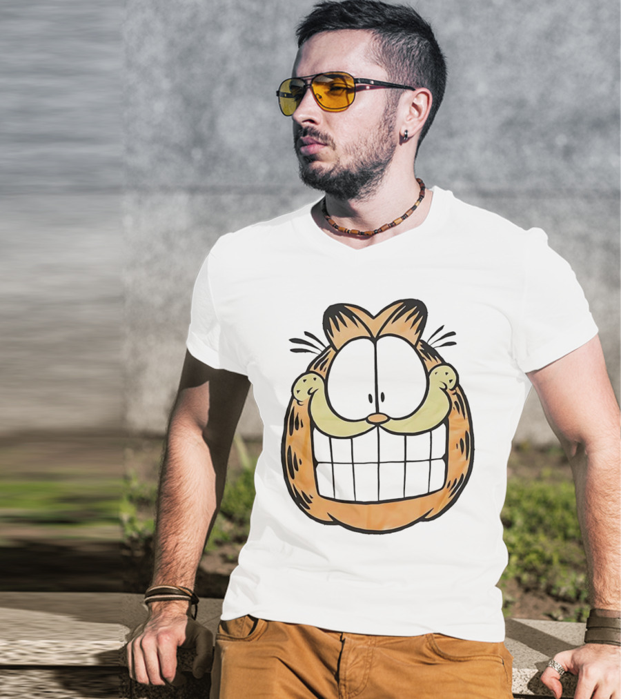 Garfield Big Face Classic Retro Comic Cat T-Shirt