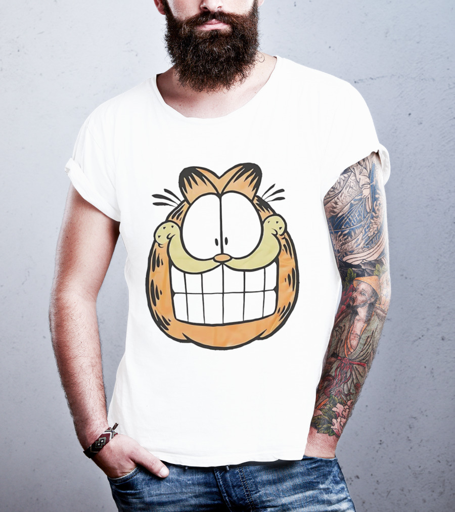 Garfield Big Face Classic Retro Comic Cat T-Shirt