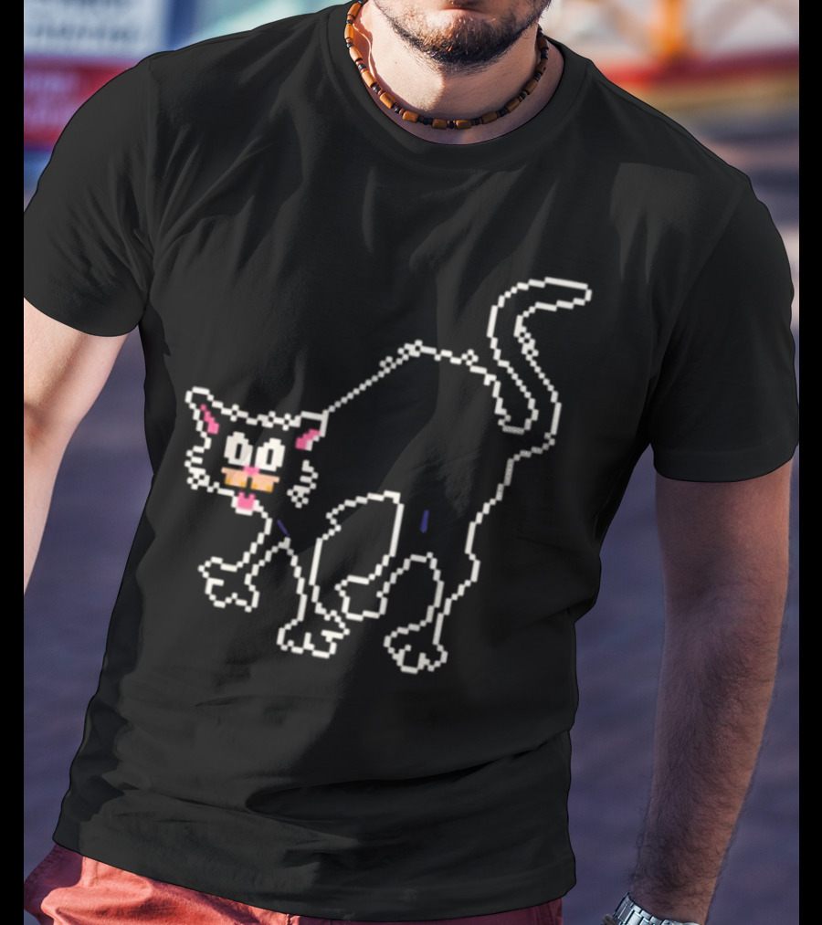 The Tom Ward Show Tom Cat 8 Bit Retro Pixel T-Shirt