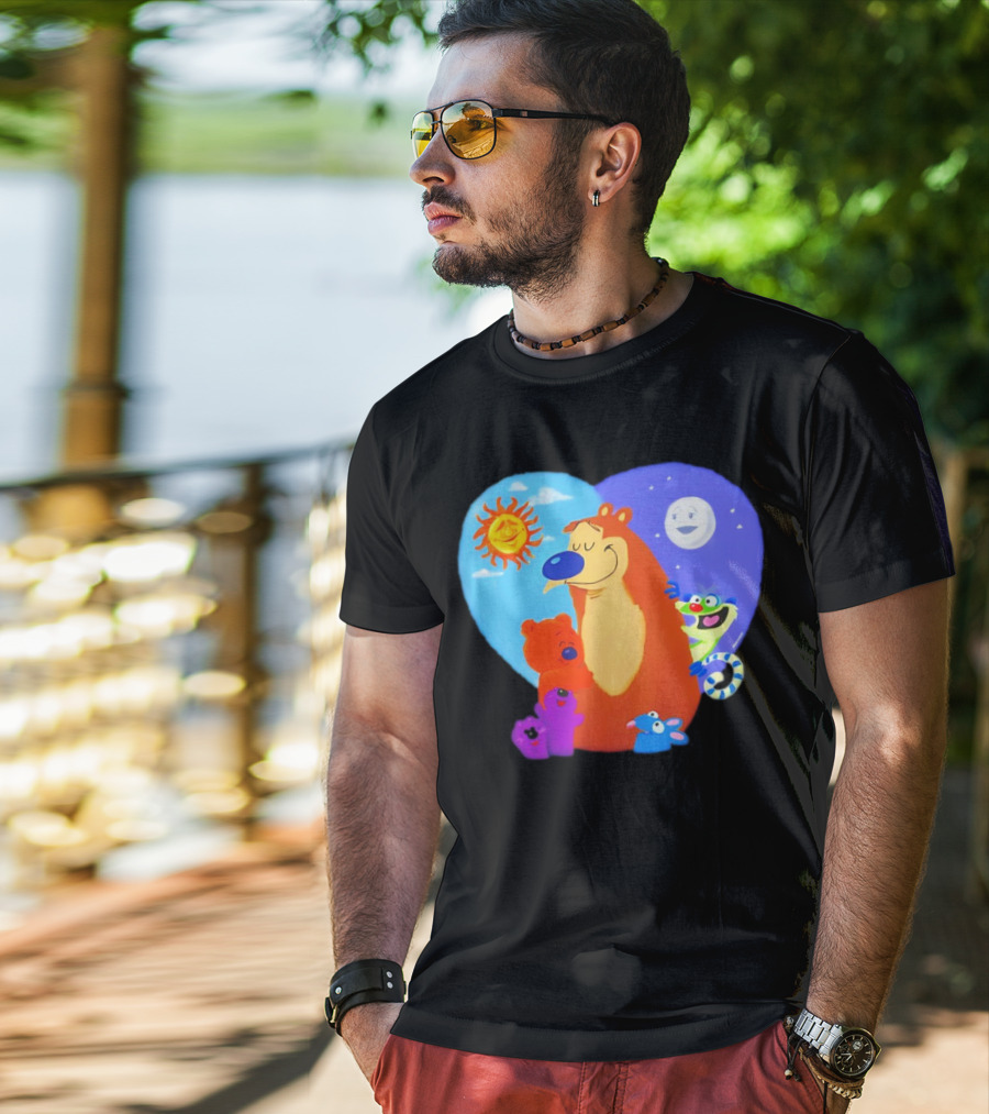 Bear In The Big Blue House Muppet History With Sun And Moon Characters T-Shirt